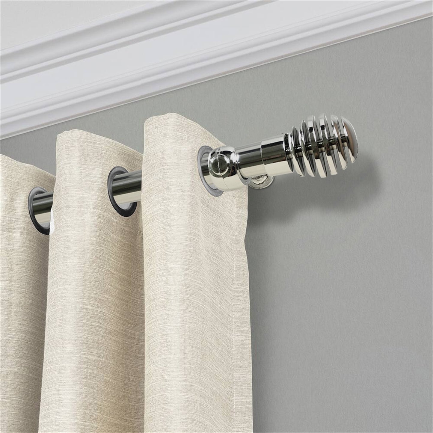 Varão de Cortina Luxo 3,60m Suporte de Parede 4 Cores