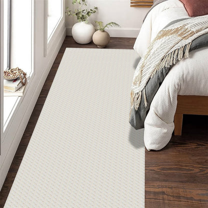 Passadeira Antiderrapante 250x65cm Beira de Cama Zig Zag Cru