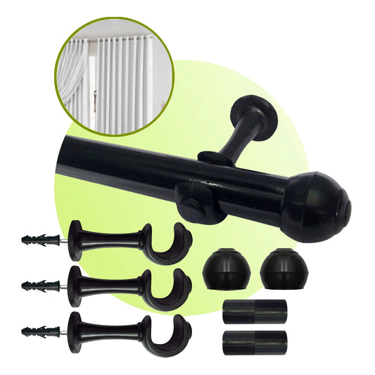 Varão de Cortina Alumínio 2,50m 28mm Simples 5 Cores