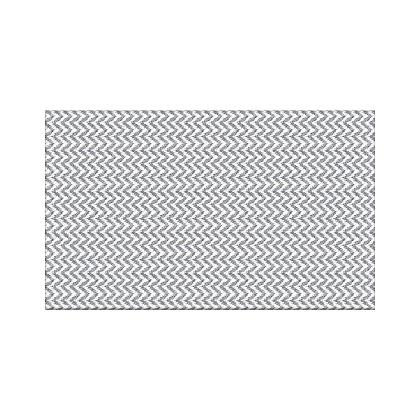 Capacho de Porta Antiderrapante 65x45cm Zig Zag Cinza Entrada de Casa