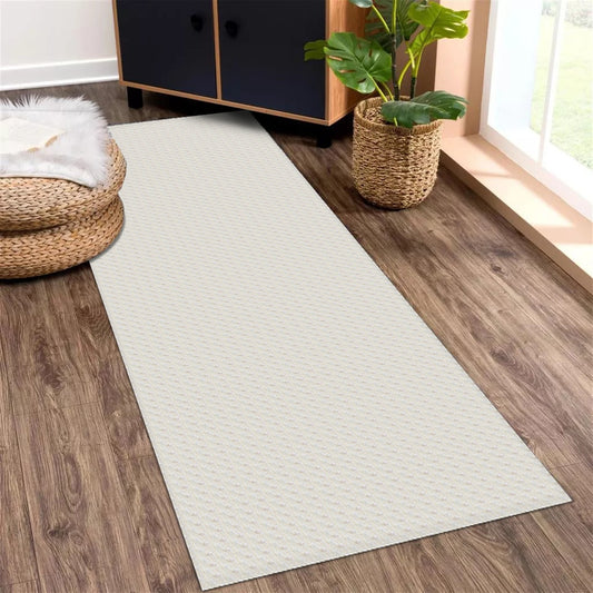 Passadeira Antiderrapante 250x65cm Beira de Cama Zig Zag Cru