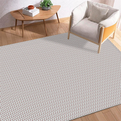 Tapete para Sala e Quarto 250x140cm Antiderrapante Zig Zag Nude