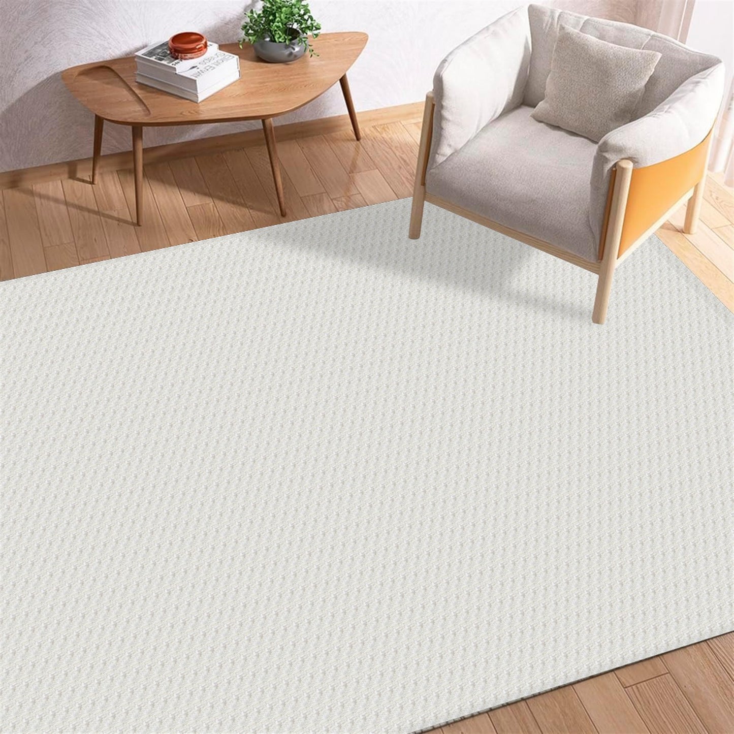 Tapete para Sala e Quarto 250x140cm Antiderrapante Zig Zag Cru