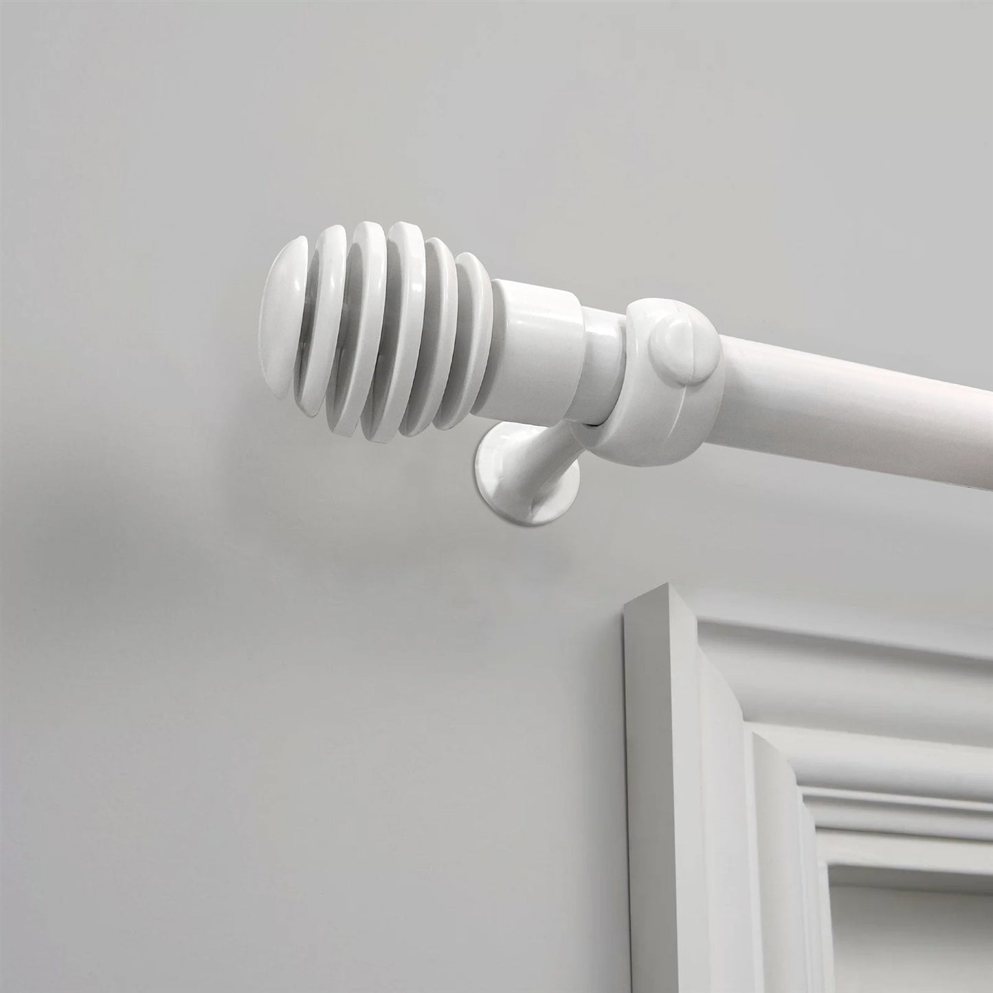 Varão de Cortina Alumínio 2,00m Suporte de Parede 4 Cores