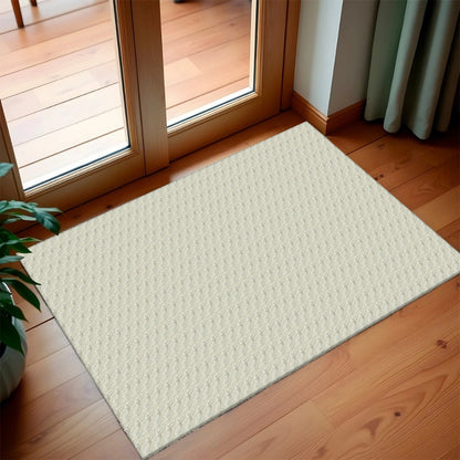 Capacho de Porta Antiderrapante 65x45cm Zig Zag Cru Entrada de Casa