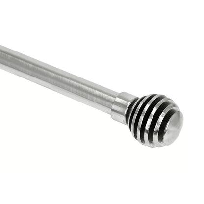 Varão de Cortina Alumínio 2,00m Suporte de Parede 4 Cores