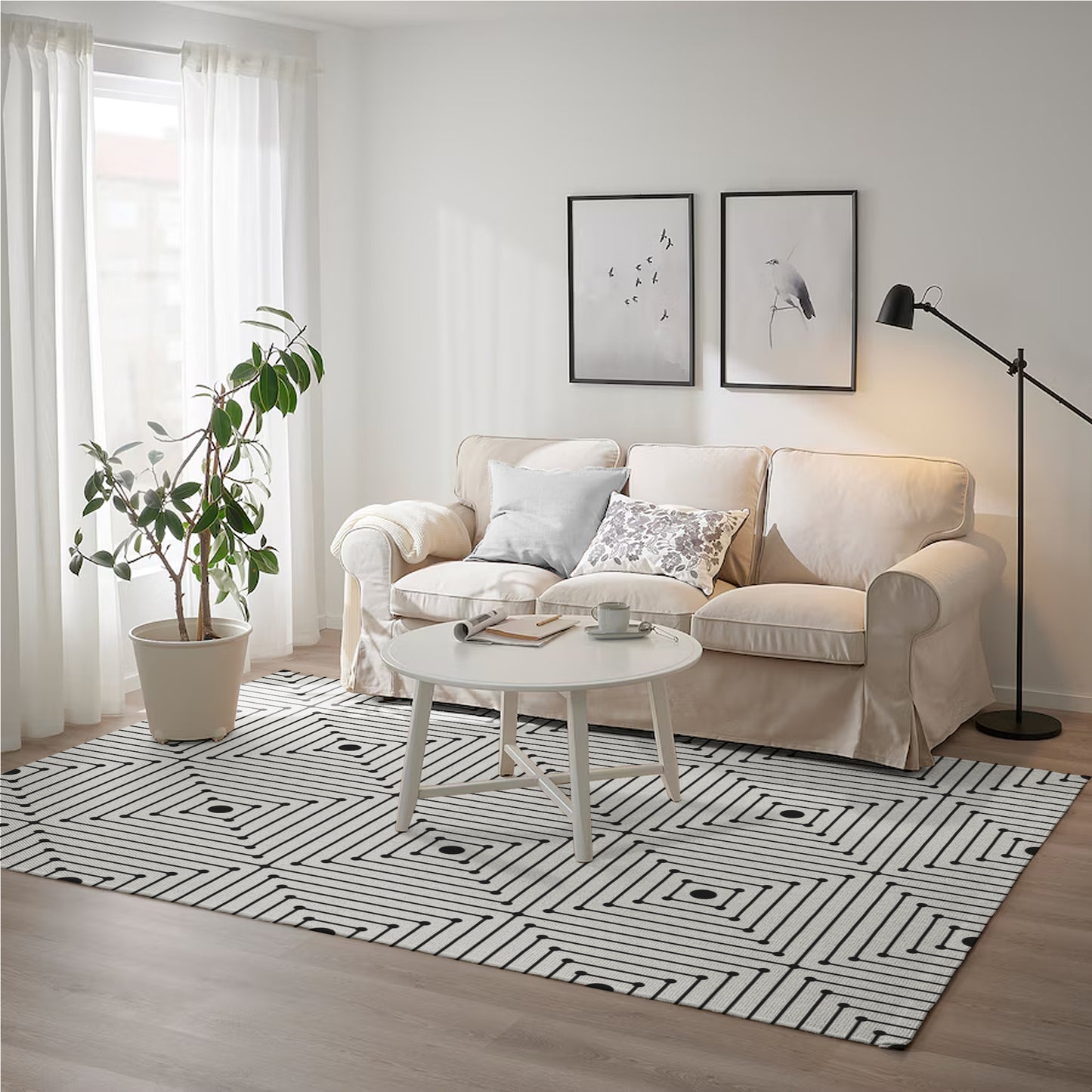 Tapete para Sala e Quarto 200x150cm Antiderrapante Domus