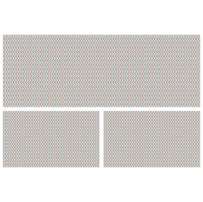 Tapete Passadeira Jogo de Cozinha 3 Peças Zig Zag - Nude