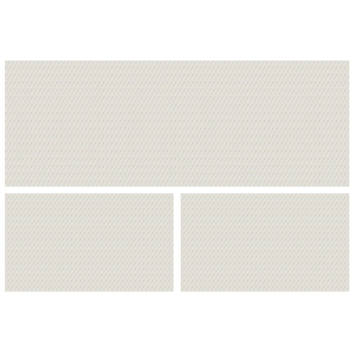 Tapete Passadeira Jogo de Cozinha 3 Peças Zig Zag - Cru