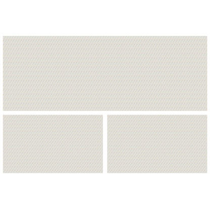 Tapete Passadeira Jogo de Cozinha 3 Peças Zig Zag - Cru