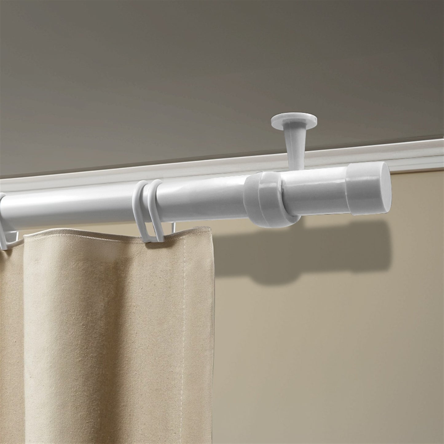 Varão de Cortina Alumínio Teto 3,00m 28mm 4 Cores