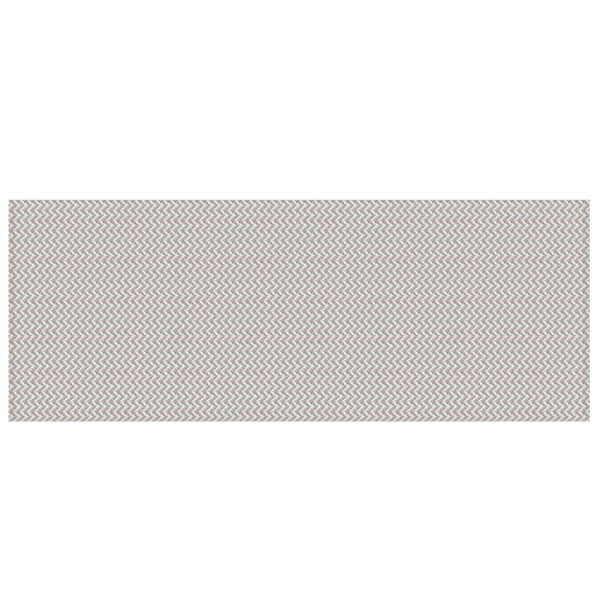 Tapete Passadeira Beira Cama 1,50m x 0,65m Zig Zag - Nude
