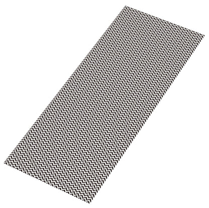 Passadeira Antiderrapante 300x65cm Beira de Cama Zig Zag Preto