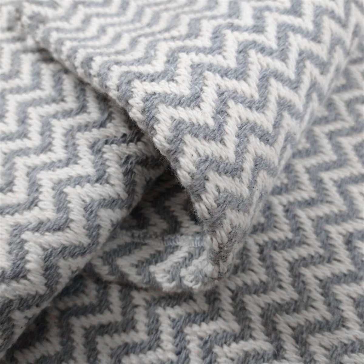 Tapete Passadeira Beira Cama 1,50m x 0,65m Zig Zag - Cinza
