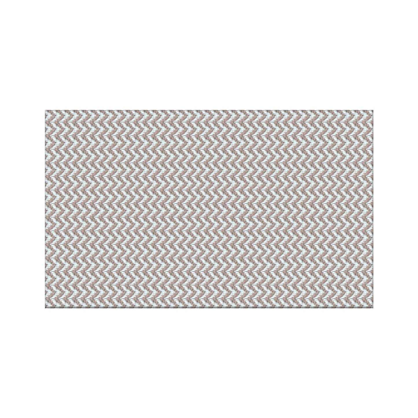 Capacho de Porta Antiderrapante 65x45cm Zig Zag Nude Entrada de Casa