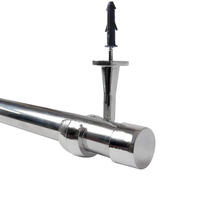 Varão de Cortina Alumínio Teto 3,00m 28mm 4 Cores