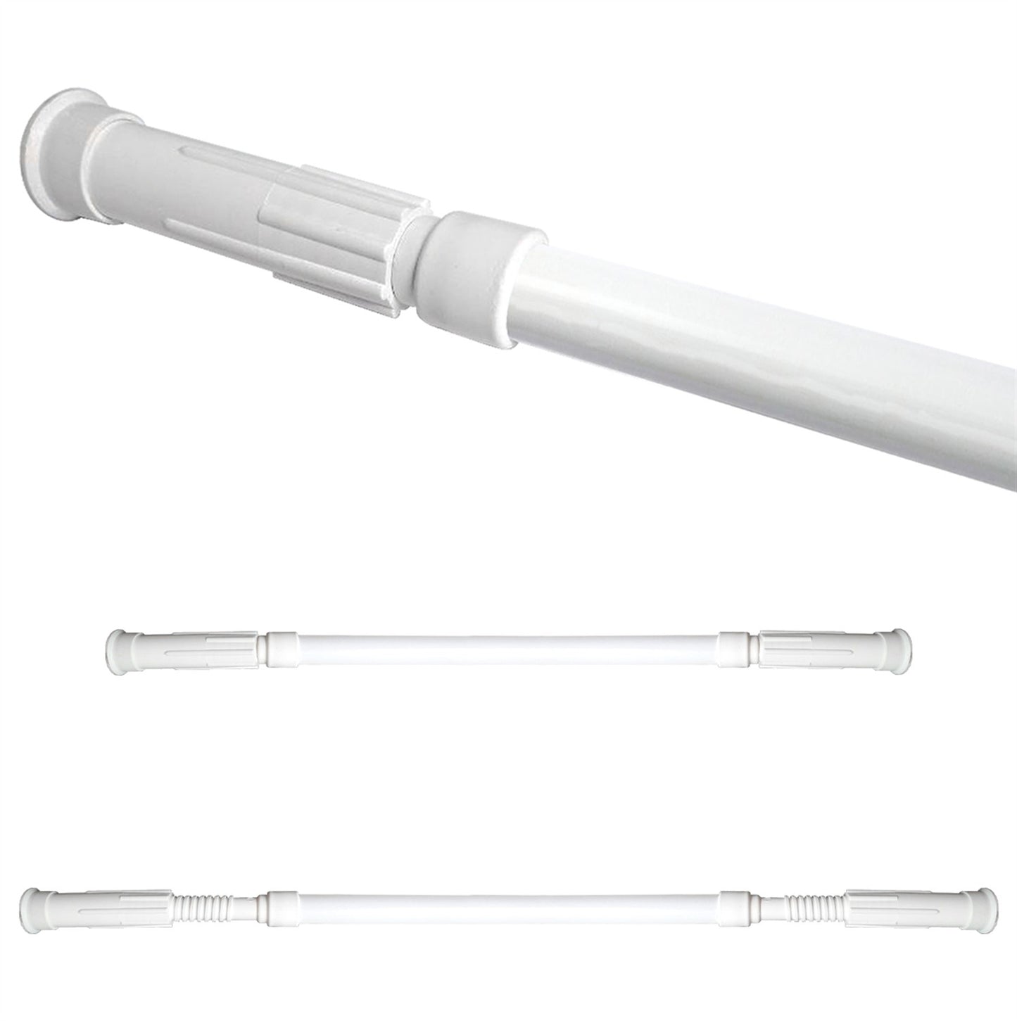 Varão de Cortina Extensível 45cm à 150cm Branco