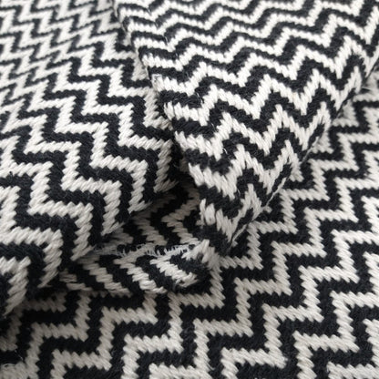 Tapete para Sala e Quarto 300x140cm Antiderrapante Zig Zag Preto