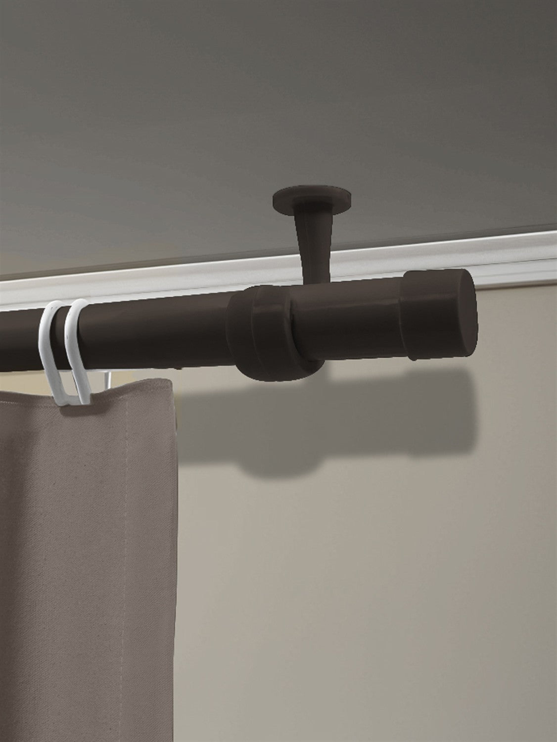 Varão de Cortina Alumínio Teto 3,00m 28mm 4 Cores