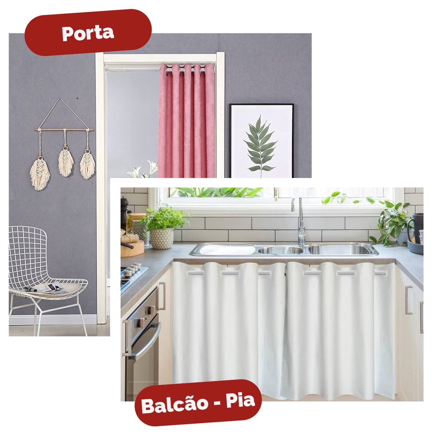 Varão de Cortina Extensível 45cm à 150cm Branco