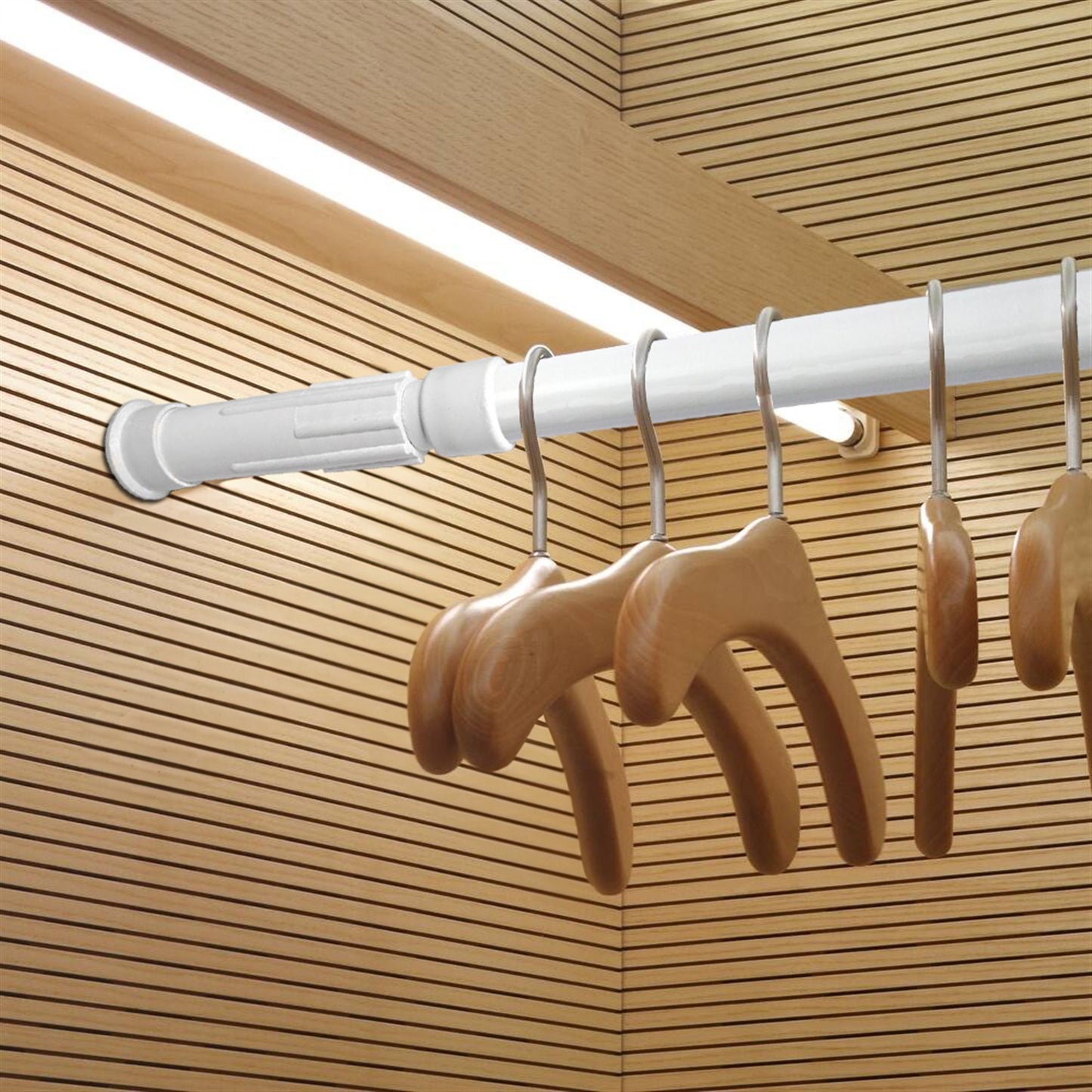 Varão de Cortina Extensível 45cm à 150cm Branco